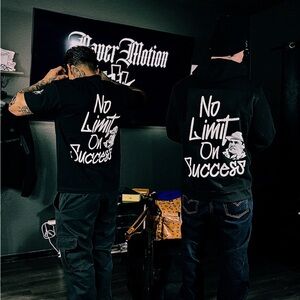 Black Graphic T-Shirt paper motion